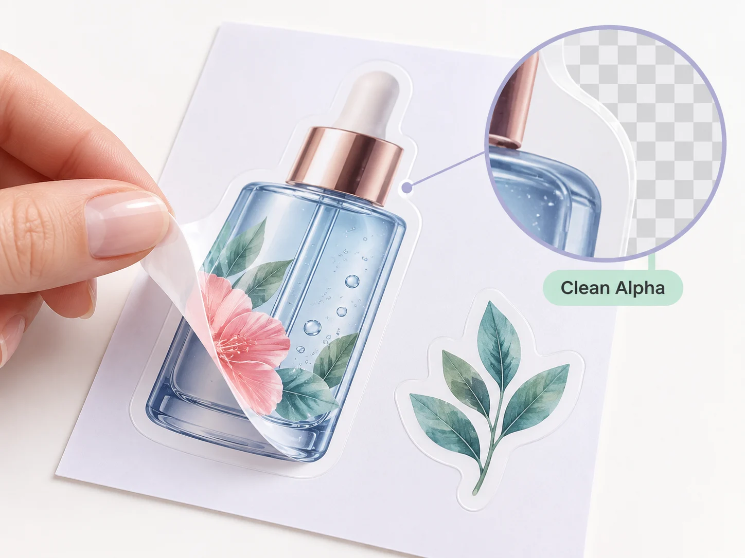 Prepress-grade clean alpha transparency