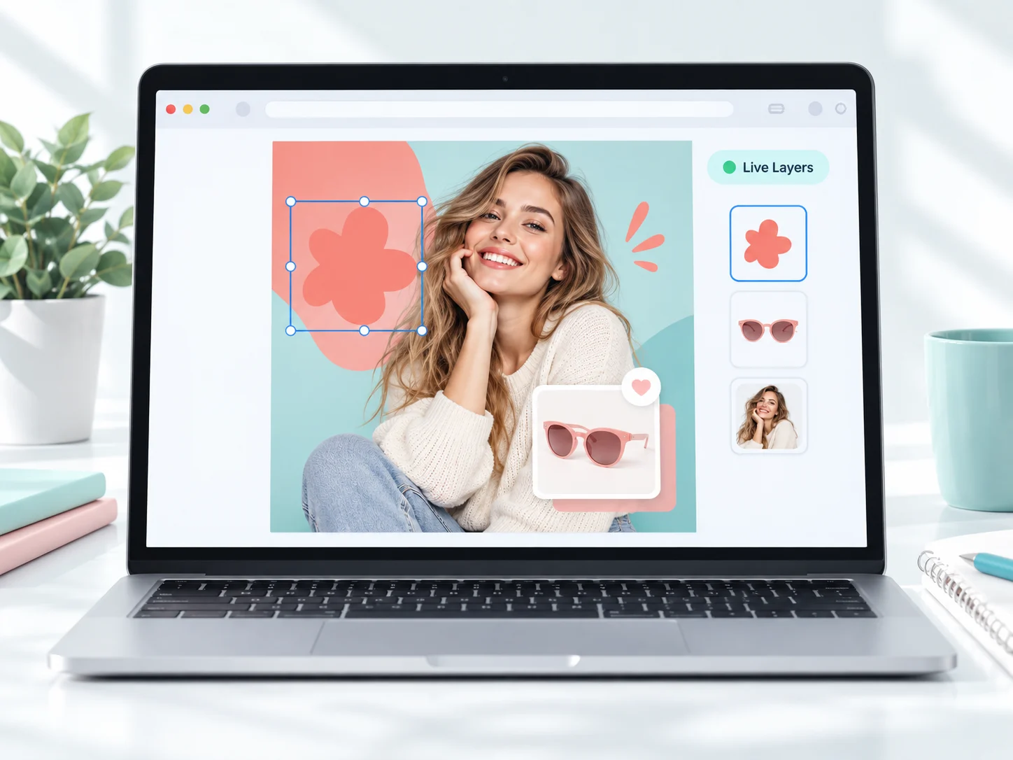 Interactive Web Canvas Editor for live layer preview and editing