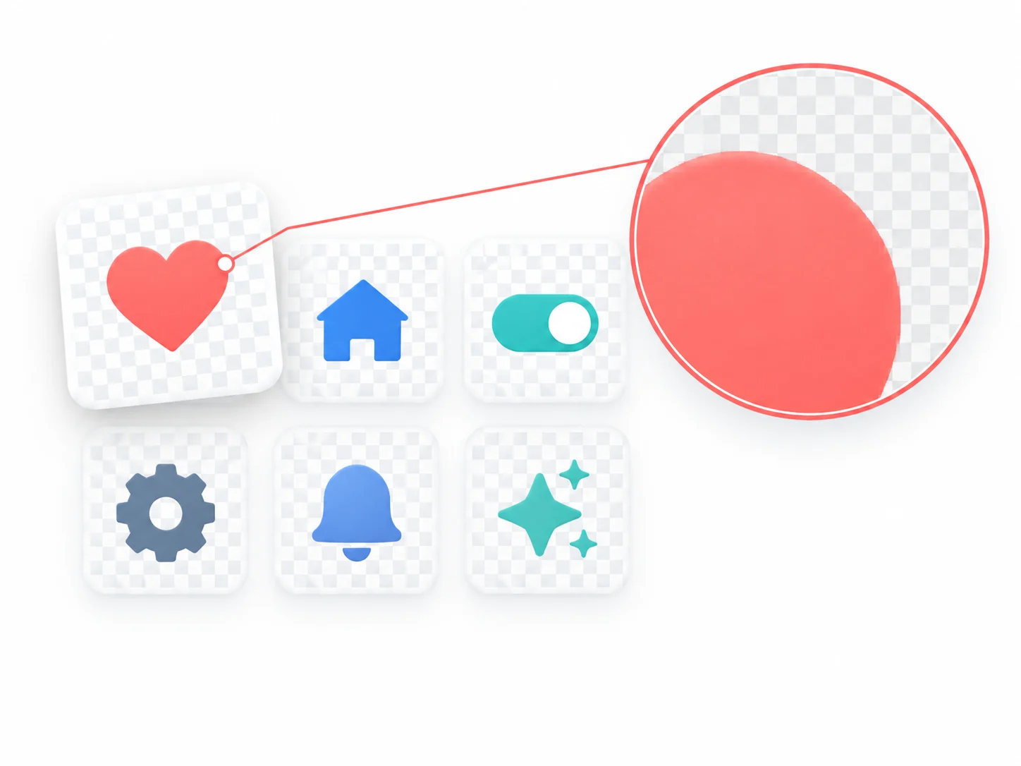 Sub-pixel antialiased alpha transparency for icons and typography