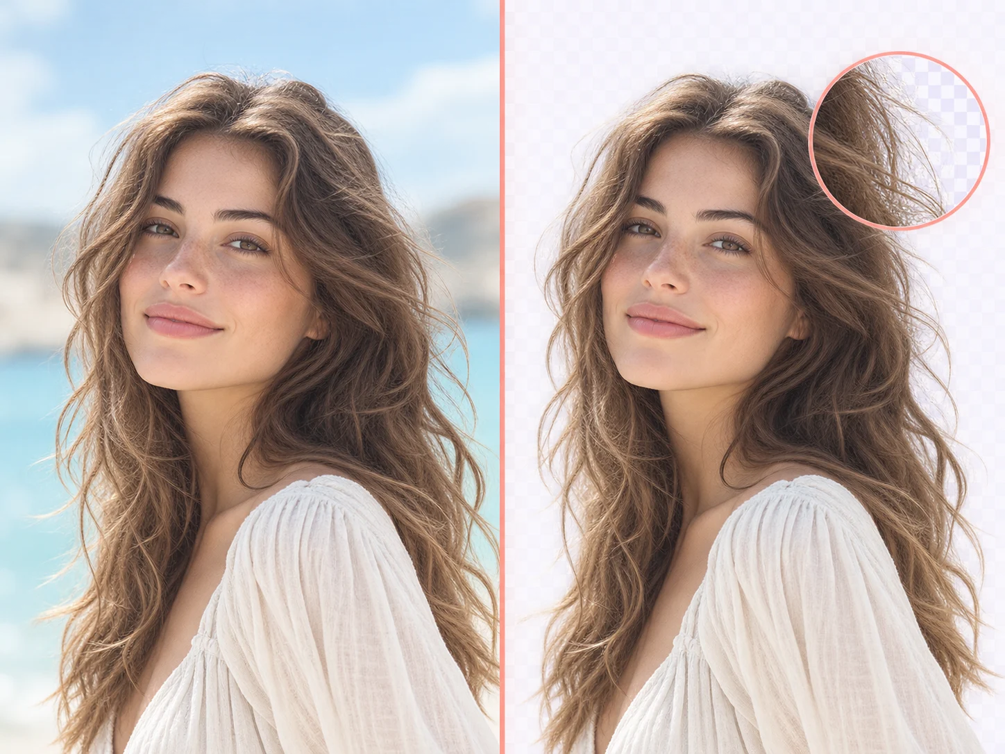 Reconstructed studio background behind figure pose without cutout gaps